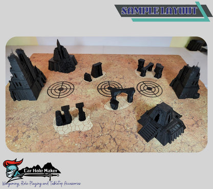 Modular Desert Terrain – Ruins, Arches & Temples for Fantasy Wargames, Tabletop RPGs, and Skirmish Play | Compatible with 28mm–32mm Minis