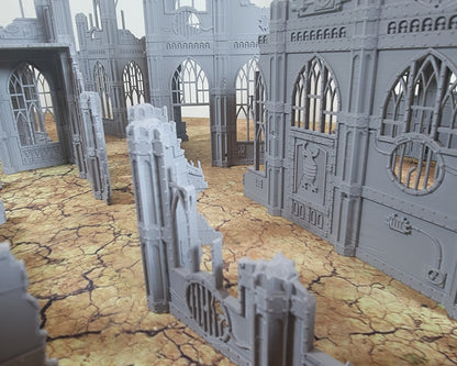 Gothic Sector Terrain Set. Enough Terrain for competitive tournament 2000 point game of 40k. 28mm Scale Building & Scatter Terrain