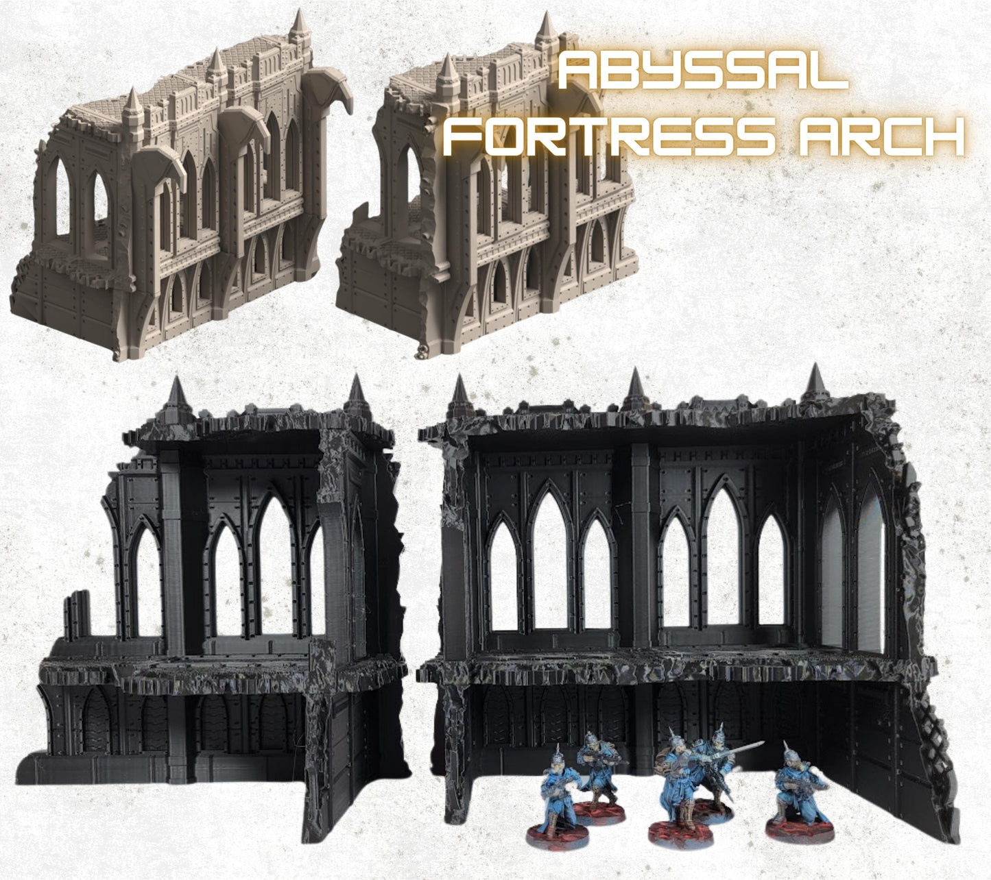 Abyssal Redeemer Terrain Set – Sci-Fi Gothic Crashed Flagship for 40k 10th Edition, 28mm Wargaming Scenery, and Tabletop Gaming Terrain