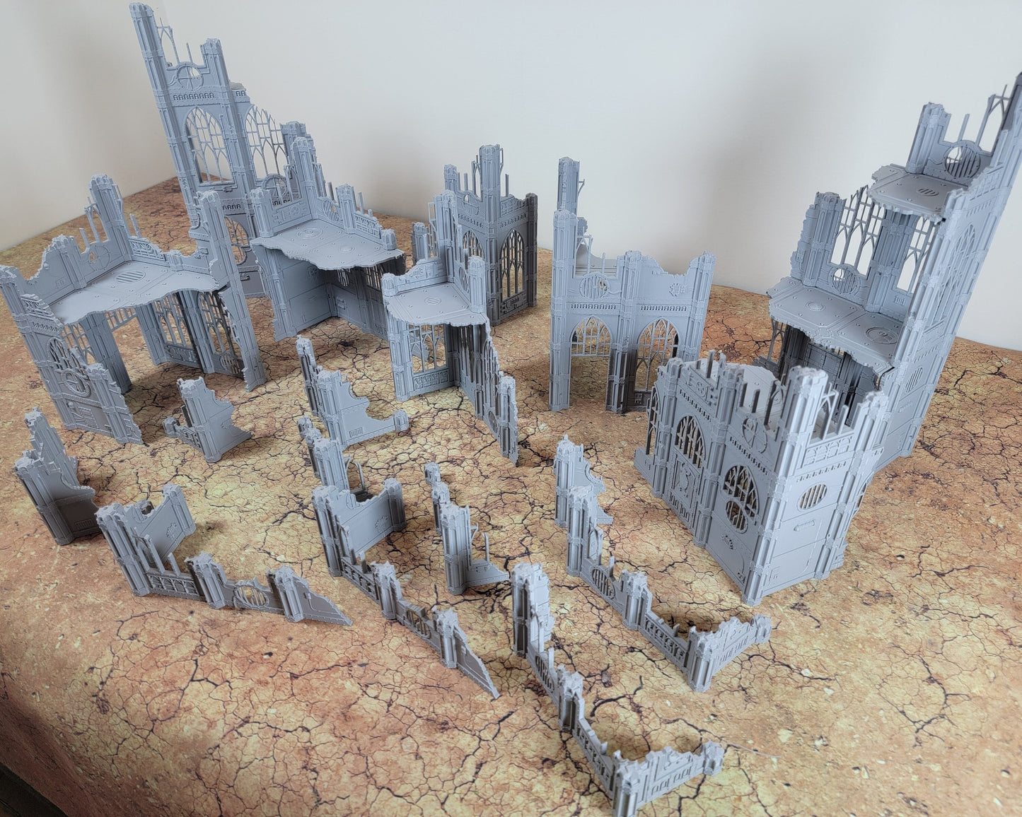 Gothic Sector Terrain Set. Enough Terrain for competitive tournament 2000 point game of 40k. 28mm Scale Building & Scatter Terrain