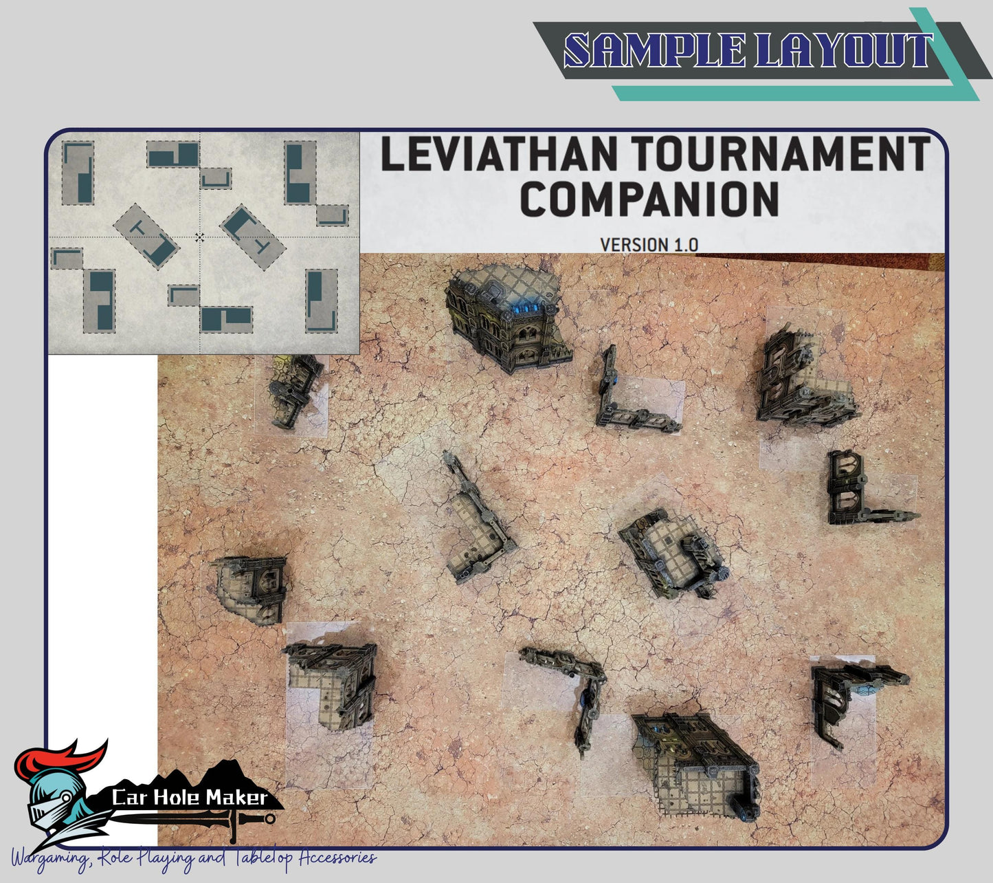 10th Edition Tournament Terrain Set – Modular Gothic Ruins for Competitive 28mm-32mm Sci-Fi Wargames & Grand Battles