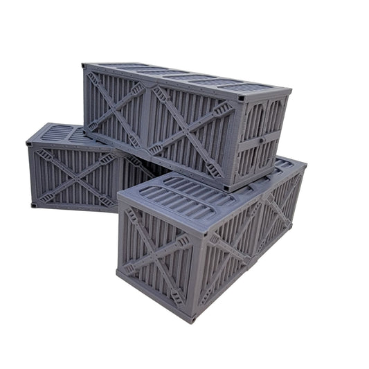 Scatter Shipping Container Set - Tabletop Terrain for Wargames, 3D-Printed, 28mm Scale