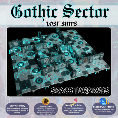 Boarding Action Kill Team Terrain: Modular Terrain for Tabletop Wargames & RPGs, Working Doors, Xenos Terrain, Sci Fi Floor Tiles