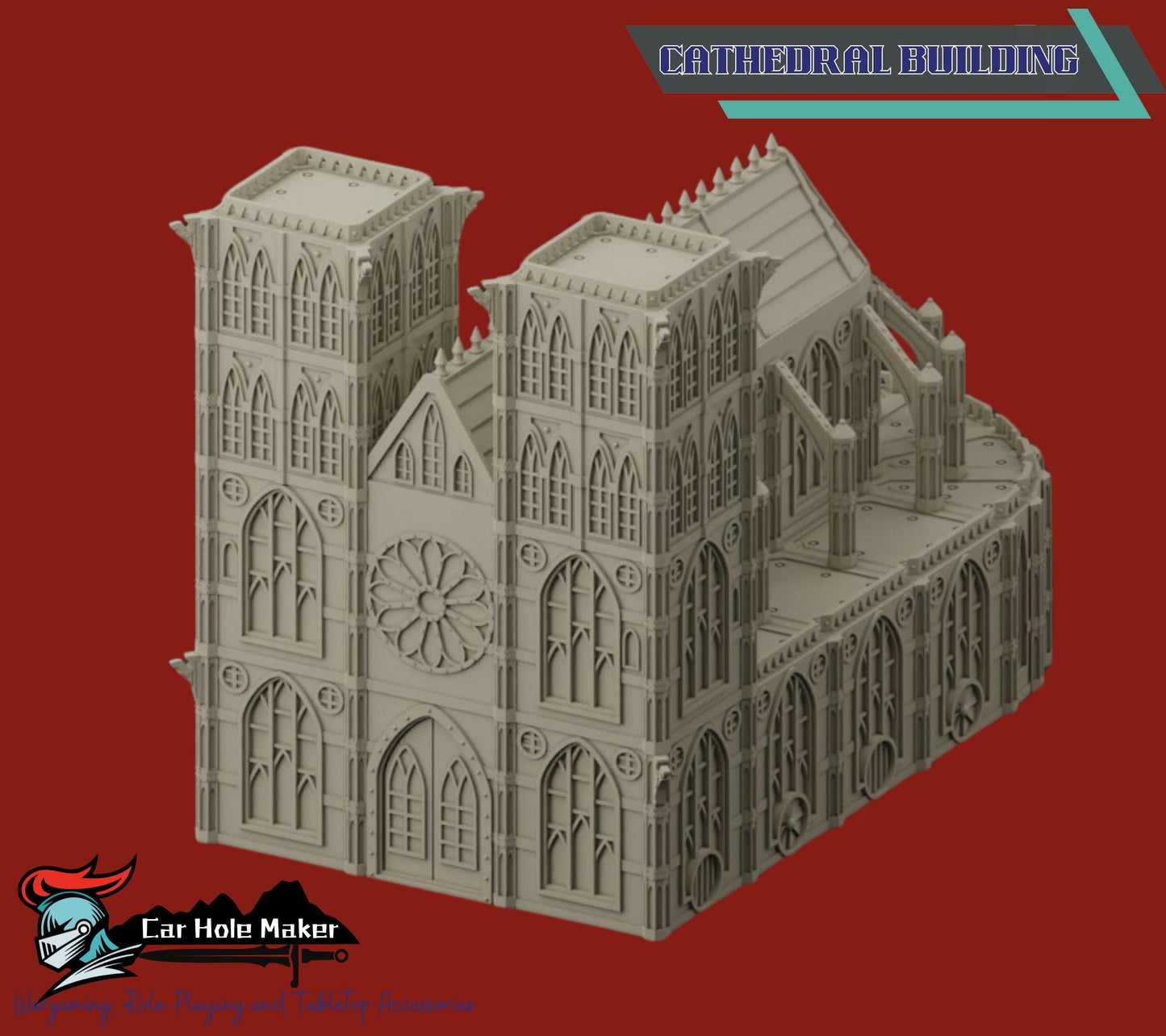 Epic Scale Modular Sci‑Fi Terrain Set for 6–8 mm Miniatures: Gothic Cathedral Centerpiece, Modular Ruins & Streets for Full Table Battles