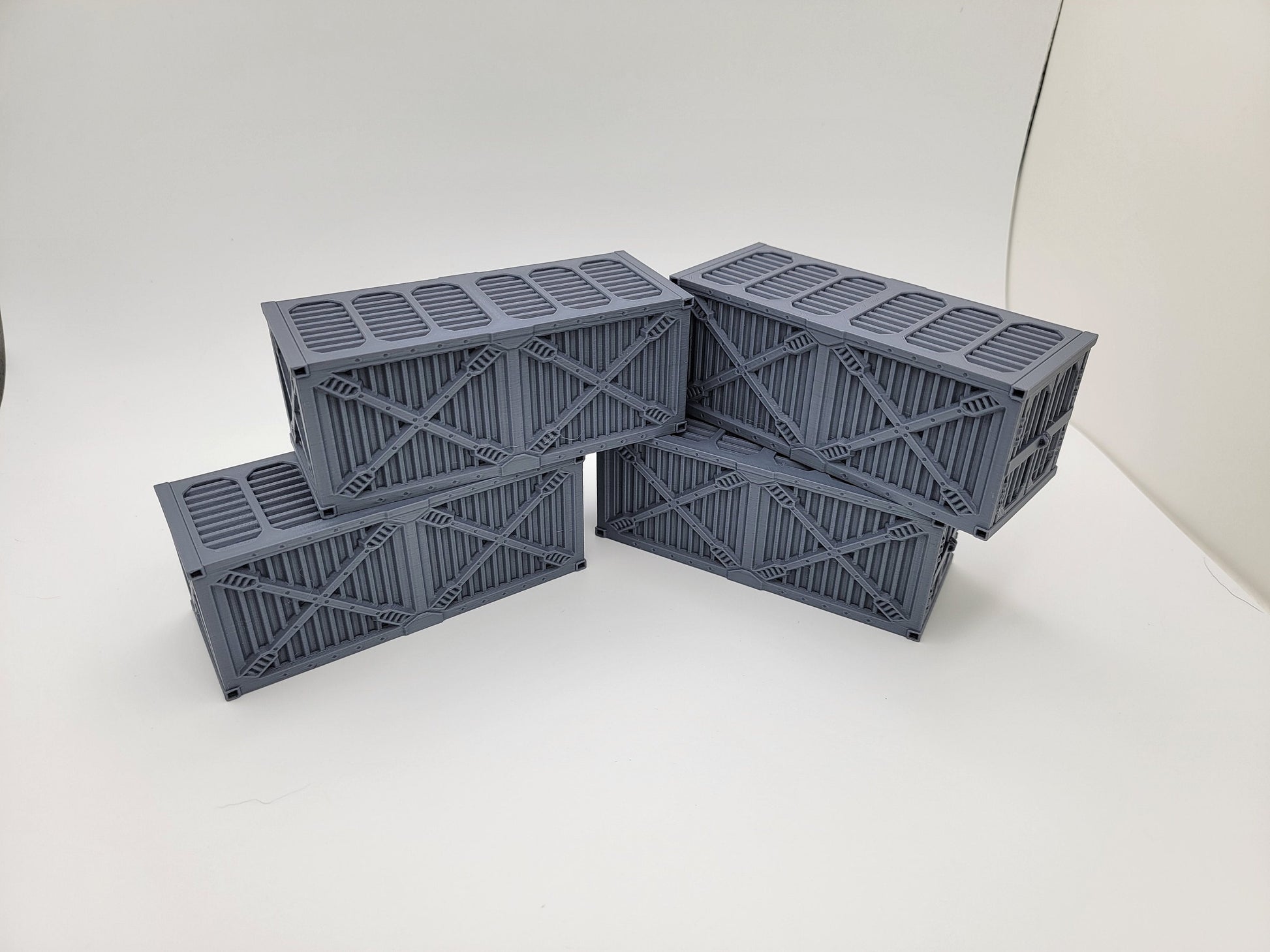 WARGAME SHIPPING CONTAINERS, Tabletop Terrain Gothic Sci-Fi Scatter Imperial Sector, Rpg & Wargame Scenery