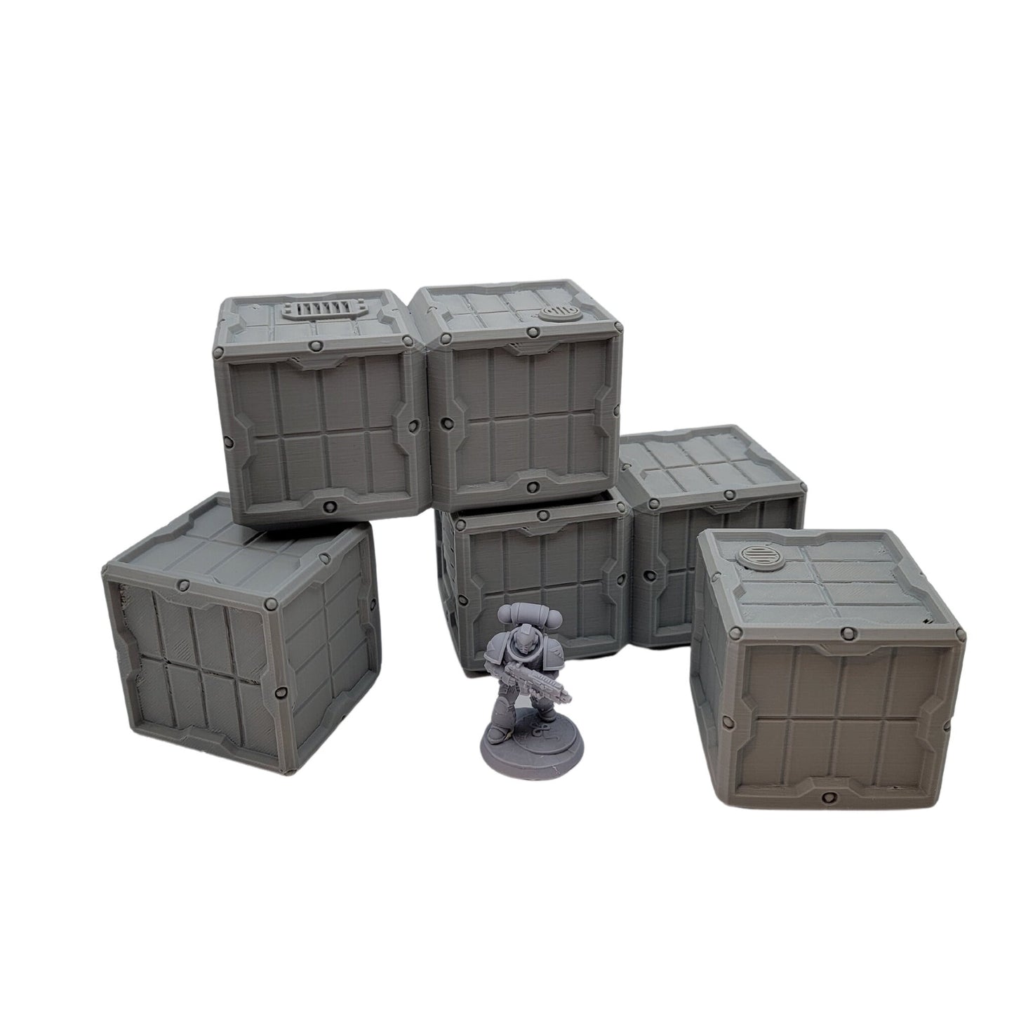 Scatter Shipping Container Set - Tabletop Terrain for Wargames, 3D-Printed, 28mm Scale