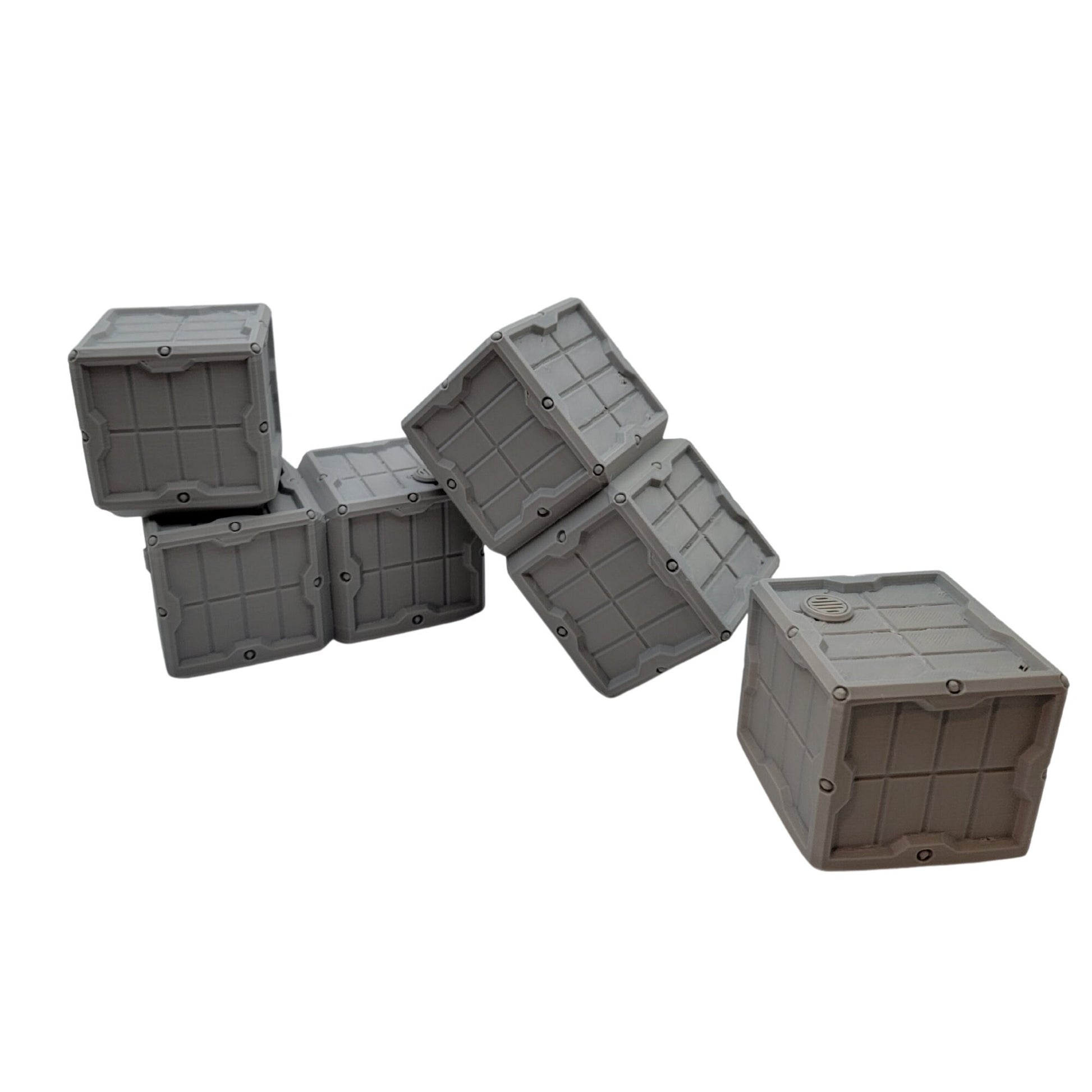 Scatter Shipping Container Set - Tabletop Terrain for Wargames, 3D-Printed, 28mm Scale