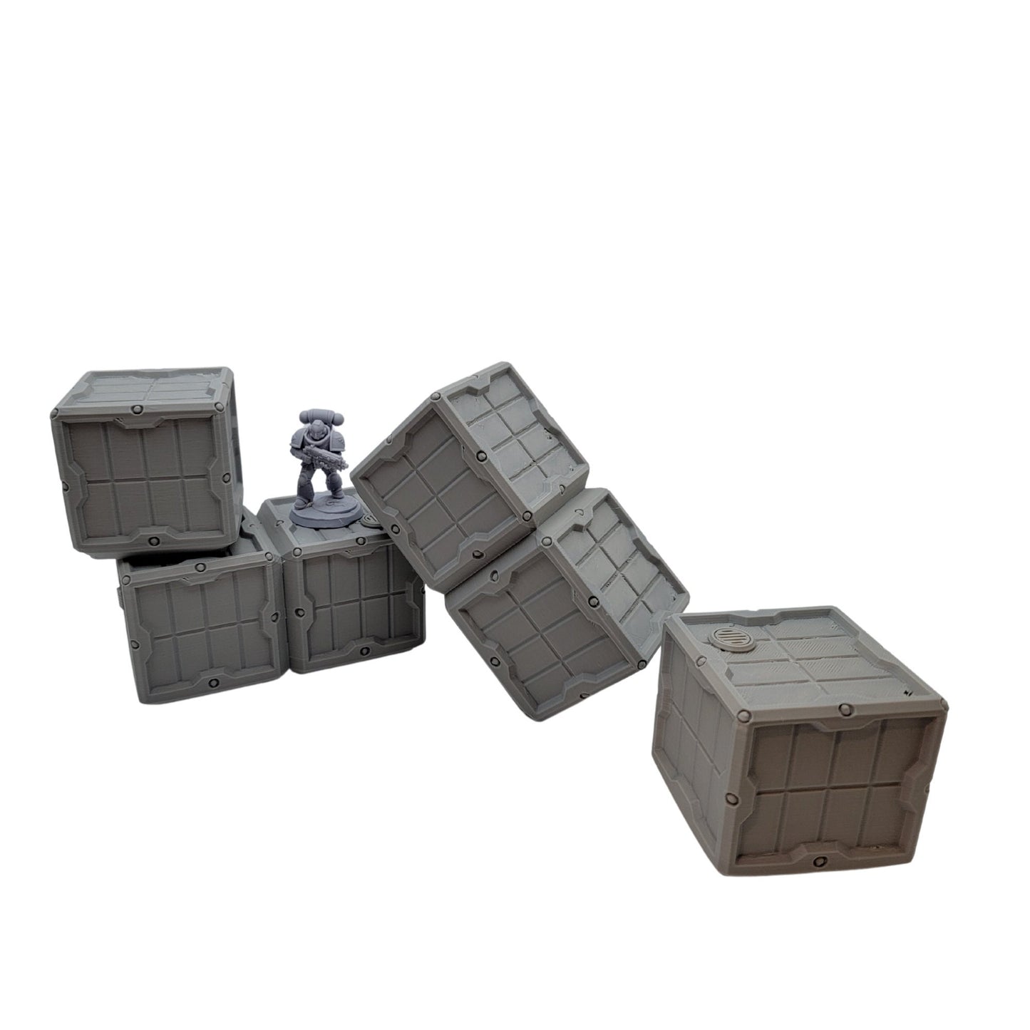 Scatter Shipping Container Set - Tabletop Terrain for Wargames, 3D-Printed, 28mm Scale
