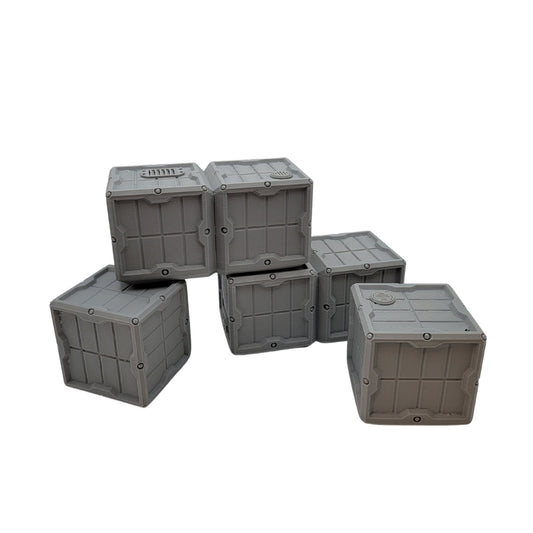 Scatter Shipping Container Set - Tabletop Terrain for Wargames, 3D-Printed, 28mm Scale