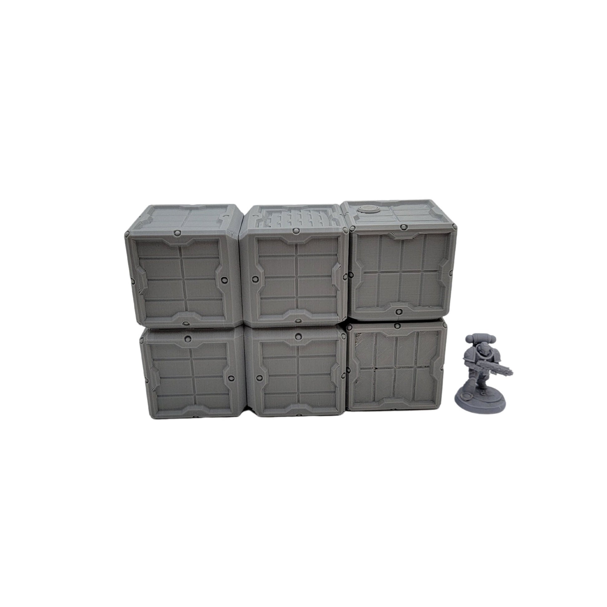 Scatter Shipping Container Set - Tabletop Terrain for Wargames, 3D-Printed, 28mm Scale