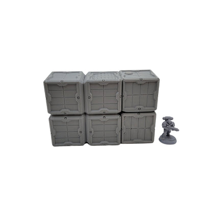 Scatter Shipping Container Set - Tabletop Terrain for Wargames, 3D-Printed, 28mm Scale