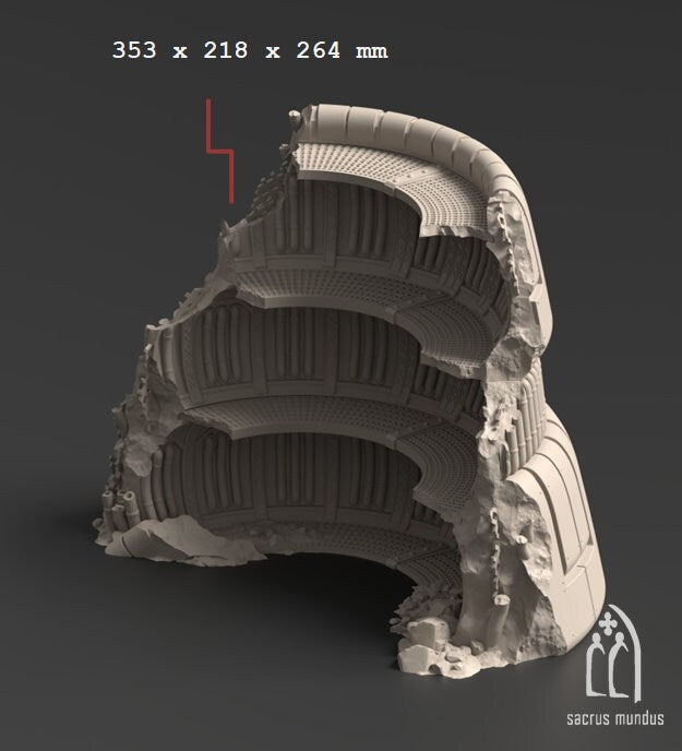 Sci-Fi Dwarven Mining Complex Terrain: 28mm Tabletop