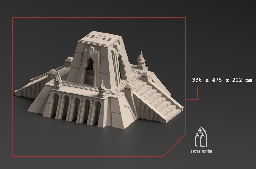 Krotone: Sci-Fi Egyptian Terrain Set - 28mm/32mm Tabletop, 3D Printed