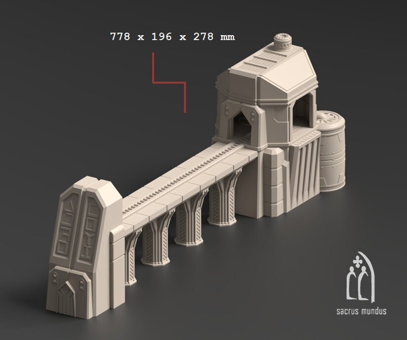 Sci-Fi Dwarven Mining Complex Terrain: 28mm Tabletop