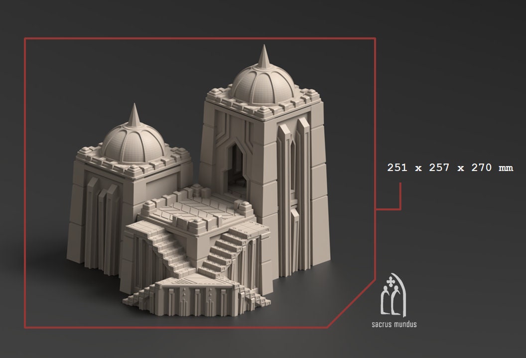 Krotone: Sci-Fi Egyptian Terrain Set - 28mm/32mm Tabletop, 3D Printed