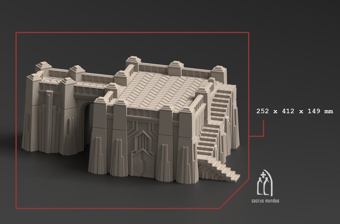 Krotone: Sci-Fi Egyptian Terrain Set - 28mm/32mm Tabletop, 3D Printed