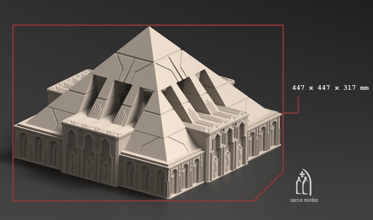 Krotone: Sci-Fi Egyptian Terrain Set - 28mm/32mm Tabletop, 3D Printed