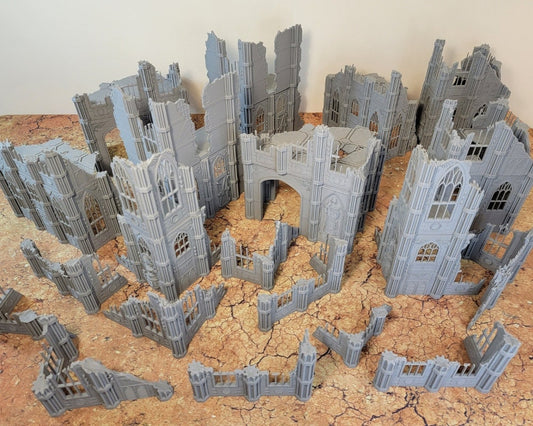 40k Terrain Set: Sector Imperialis Ruins, 28mm Scale