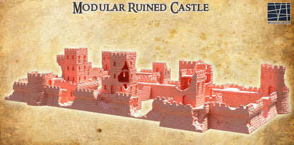 Modular Ruined Castle: 3D Printed Medieval Fortress Terrain