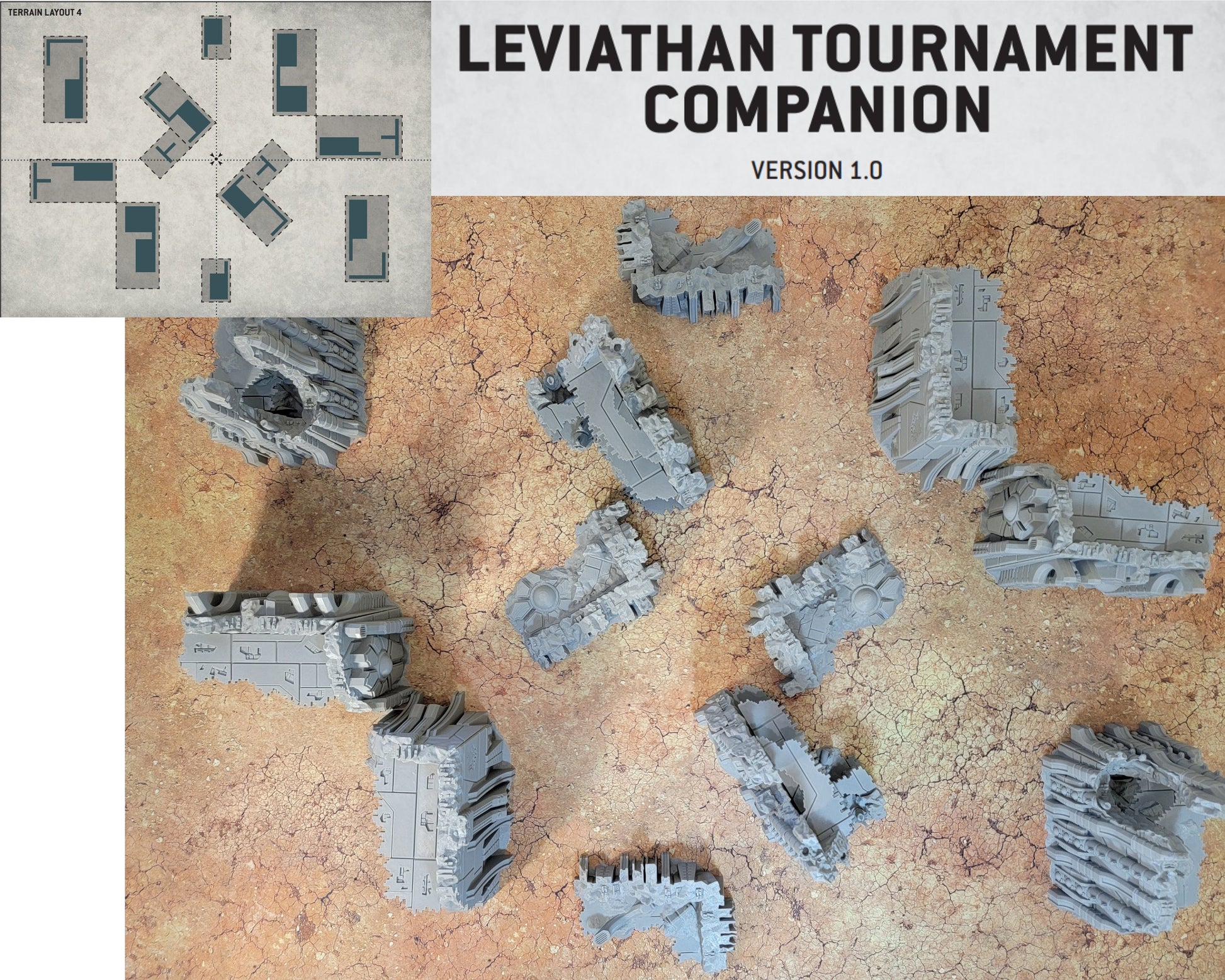 Unearth Eternity: Undying robot legion tabletop terrain. Corner ruins, Competitive Layouts, Comes assembled and ready to paint. 3d Printed