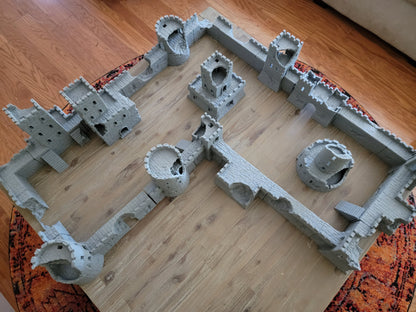 Modular Ruined Castle: 3D Printed Medieval Fortress Terrain