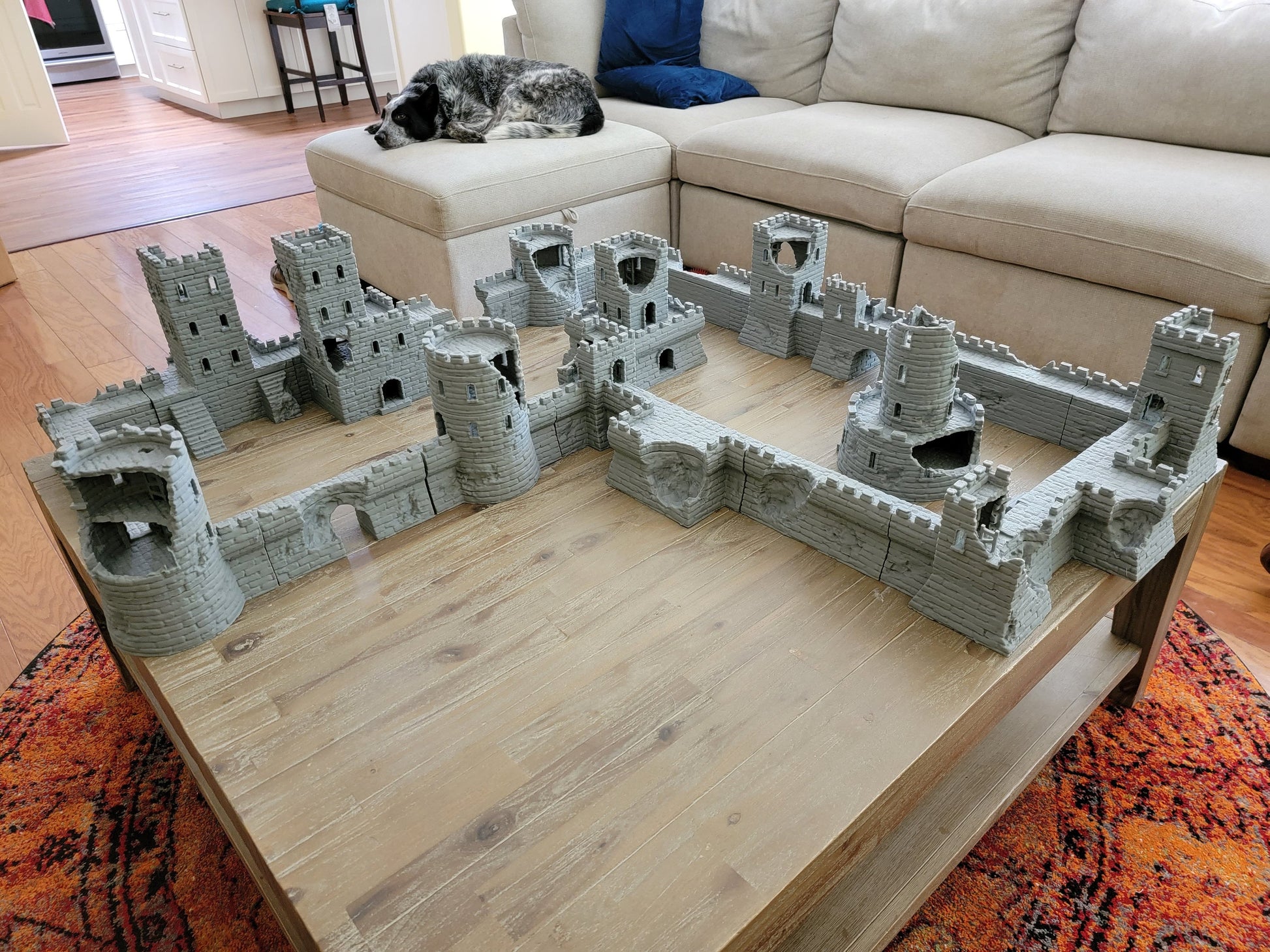 Modular Ruined Castle: 3D Printed Medieval Fortress Terrain