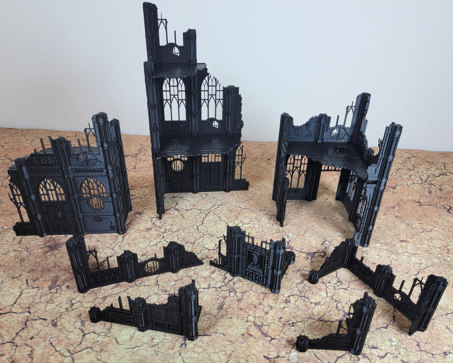 Gothic Wargaming Terrain Ruins: 28mm Sci-Fi Tabletop Scenery Set