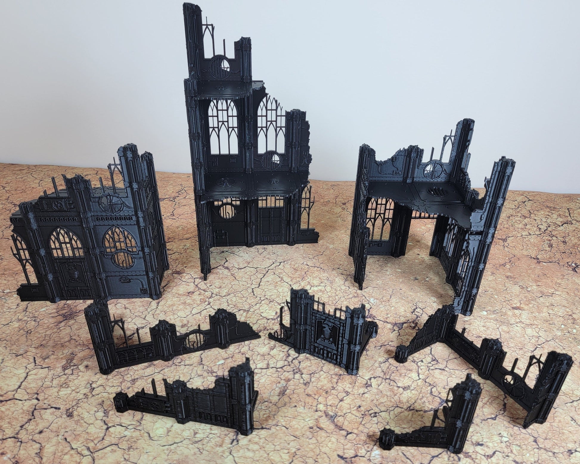 Gothic Wargaming Terrain Ruins: 28mm Sci-Fi Tabletop Scenery Set