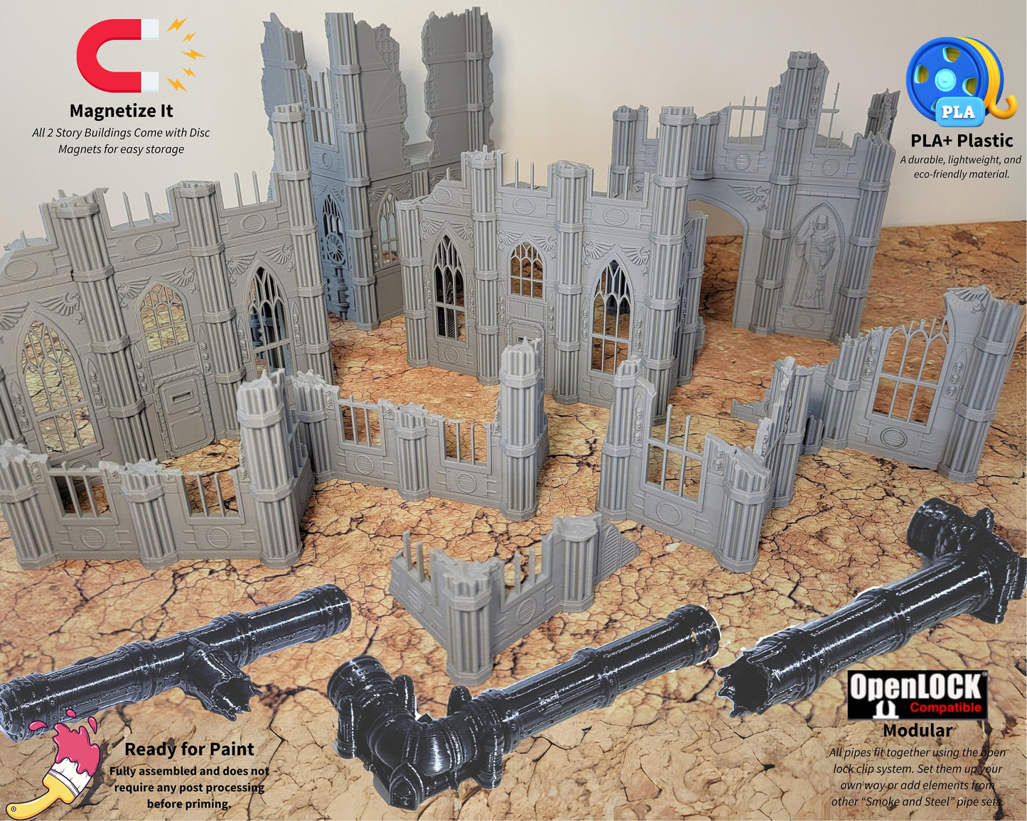 Kill Team 40k Terrain Set: Sector Imperialis Themed, Everything you need to create fun and dynamic Kill Team setups for you wargames.