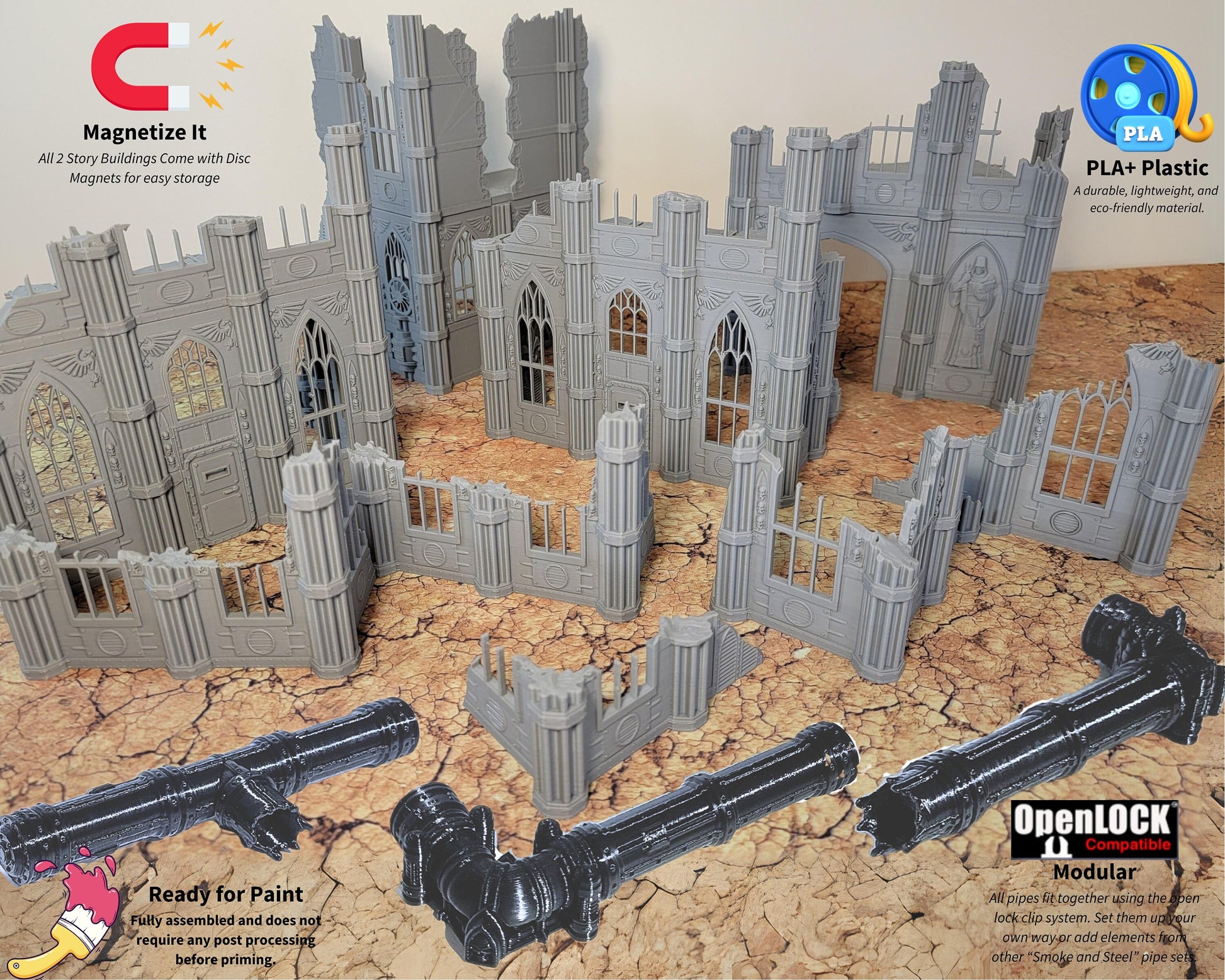 Kill Team 40k Terrain Set: Sector Imperialis Themed, Everything you need to create fun and dynamic Kill Team setups for you wargames.