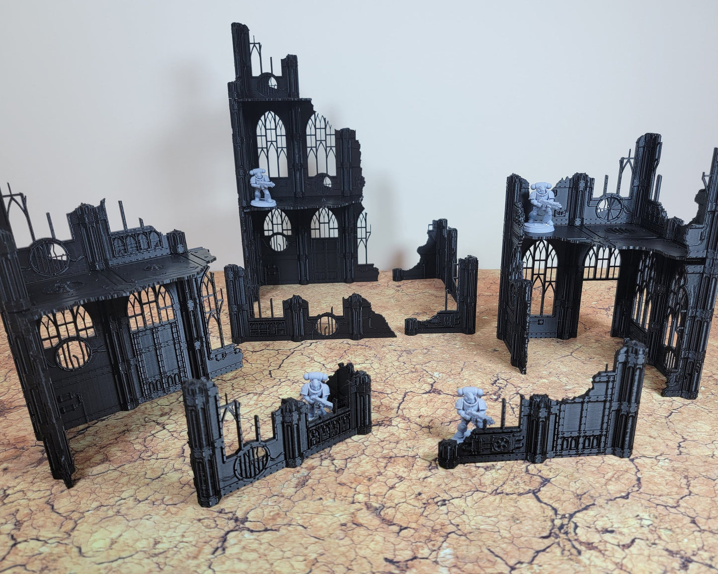 Gothic Wargaming Terrain Ruins: 28mm Sci-Fi Tabletop Scenery Set