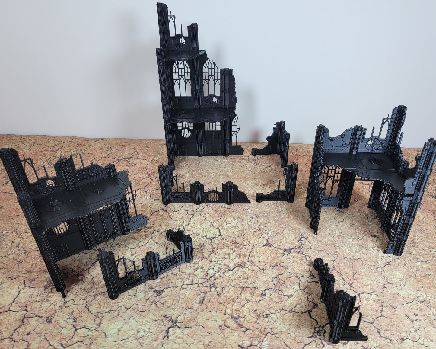 Gothic Wargaming Terrain Ruins: 28mm Sci-Fi Tabletop Scenery Set