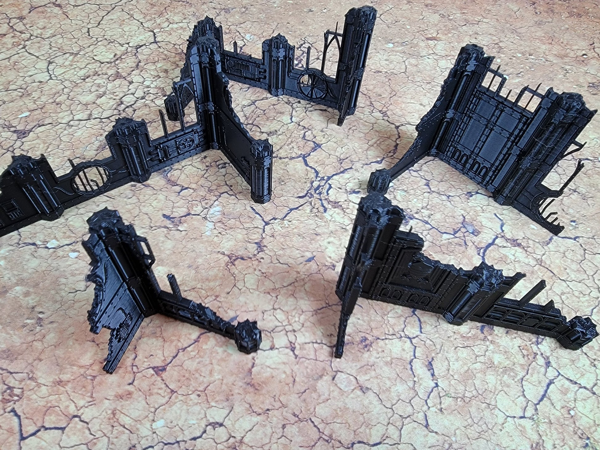 Gothic Wargaming Terrain Ruins: 28mm Sci-Fi Tabletop Scenery Set