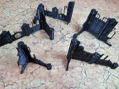 Gothic Wargaming Terrain Ruins: 28mm Sci-Fi Tabletop Scenery Set