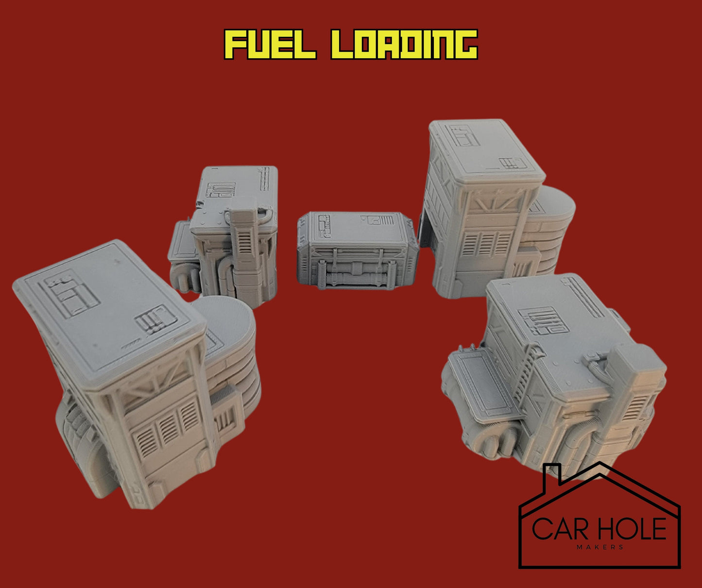 EPIC Wargame Terrain: Industrial Zone Biome. Scenery at a 6mm to 8mm scale. Fuel Silos Turbines Generators Power Plant Relay Stations