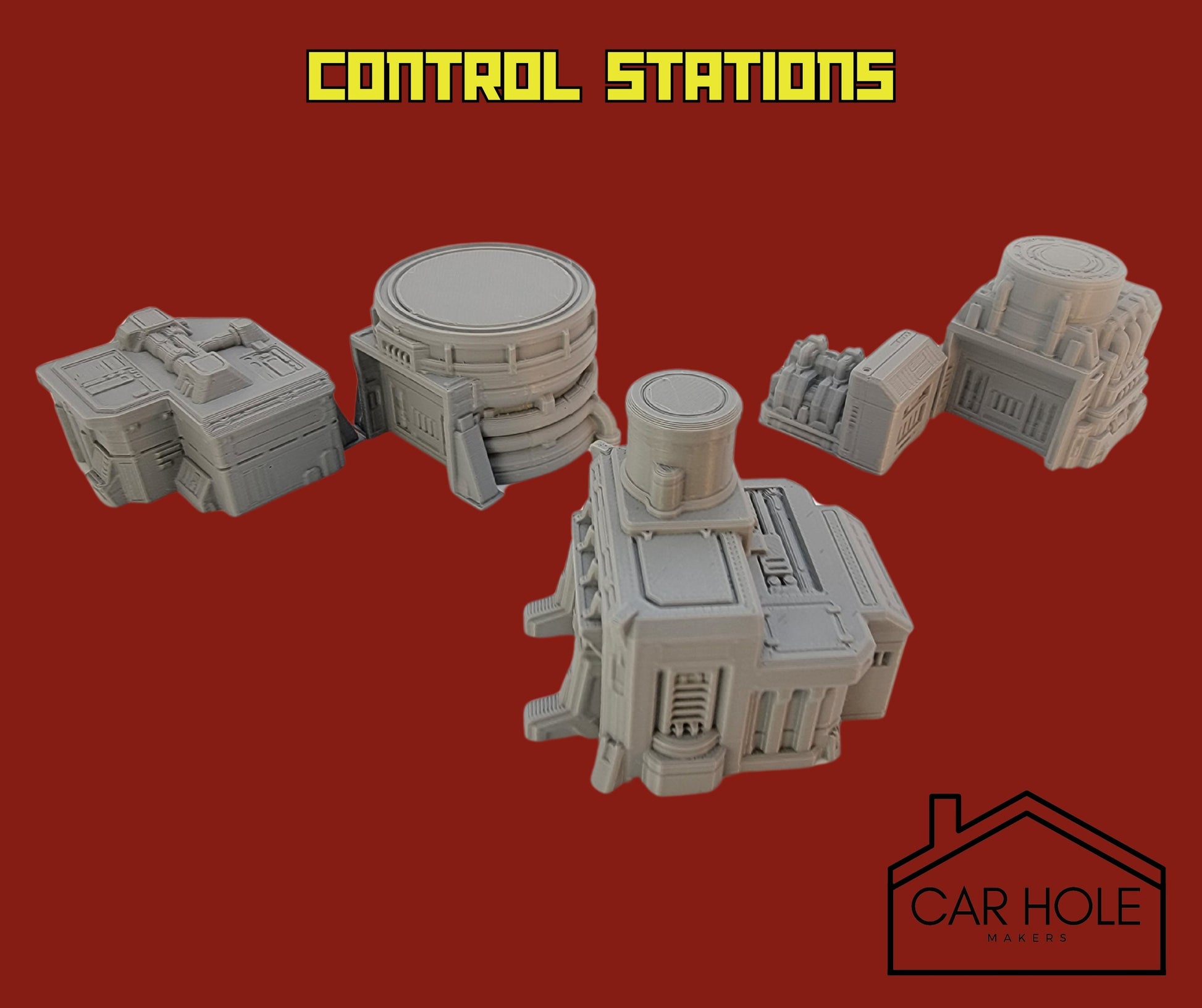 EPIC Wargame Terrain: Industrial Zone Biome. Scenery at a 6mm to 8mm scale. Fuel Silos Turbines Generators Power Plant Relay Stations