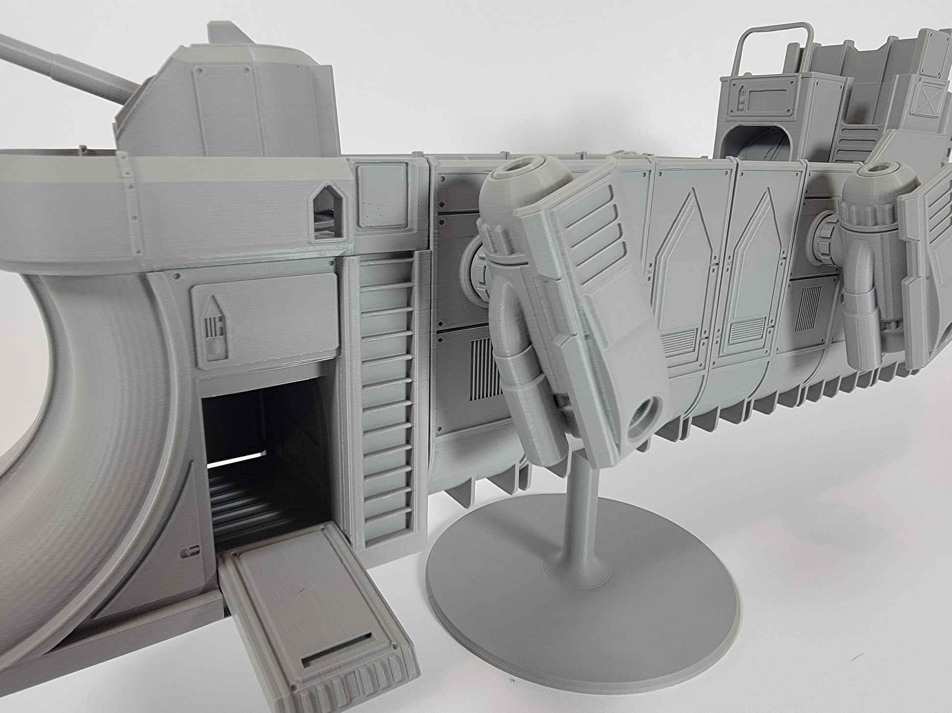Gun Boat Cargo Tug Terrain. Floating Scenery 40k Inquisitor Cutter Marine Assault Ship. Skirmish tabletop games for docks in big cities.