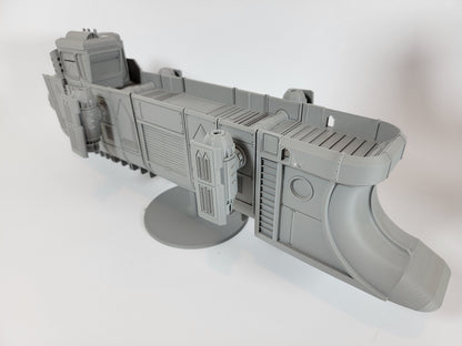 Gun Boat Cargo Tug Terrain. Floating Scenery 40k Inquisitor Cutter Marine Assault Ship. Skirmish tabletop games for docks in big cities.
