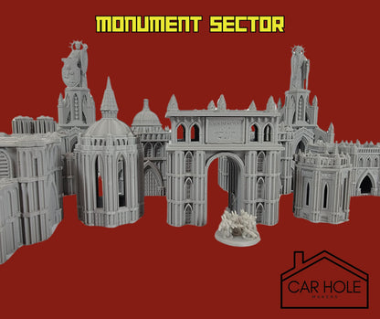 EPIC Wargame Terrain: Imperial Capital Monuments (Fits 6mm and 8mm scale games) Colossal Statues, Memorial Buildings, Archways, Gazebos