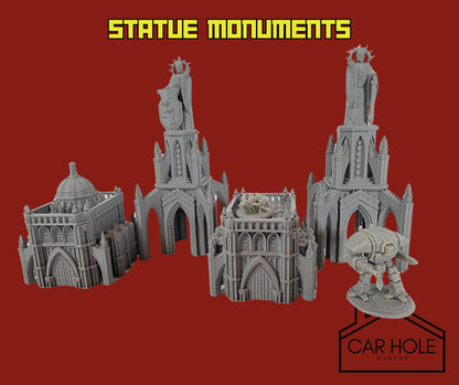 EPIC Wargame Terrain: Imperial Capital Monuments (Fits 6mm and 8mm scale games) Colossal Statues, Memorial Buildings, Archways, Gazebos