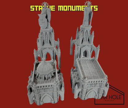 EPIC Wargame Terrain: Imperial Capital Monuments (Fits 6mm and 8mm scale games) Colossal Statues, Memorial Buildings, Archways, Gazebos