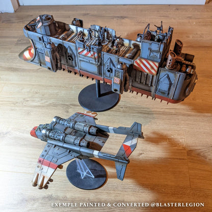 Gun Boat Cargo Tug Terrain. Floating Scenery 40k Inquisitor Cutter Marine Assault Ship. Skirmish tabletop games for docks in big cities.
