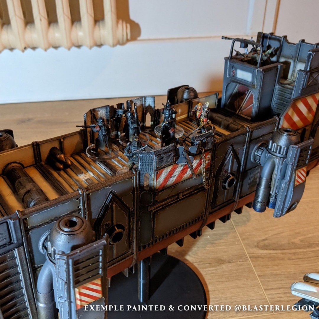 Gun Boat Cargo Tug Terrain. Floating Scenery 40k Inquisitor Cutter Marine Assault Ship. Skirmish tabletop games for docks in big cities.