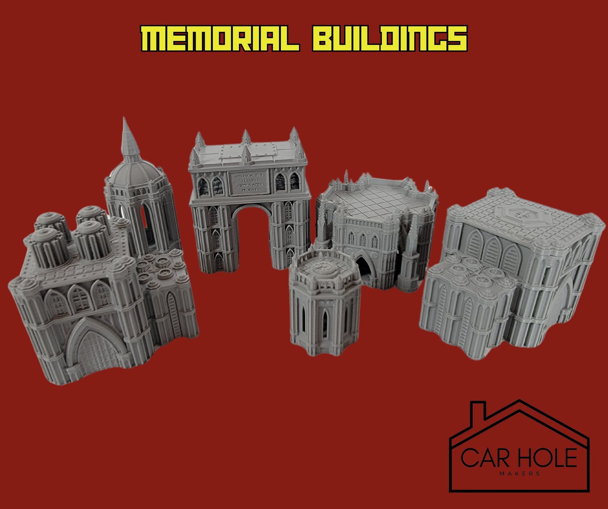 EPIC Wargame Terrain: Imperial Capital Monuments (Fits 6mm and 8mm scale games) Colossal Statues, Memorial Buildings, Archways, Gazebos