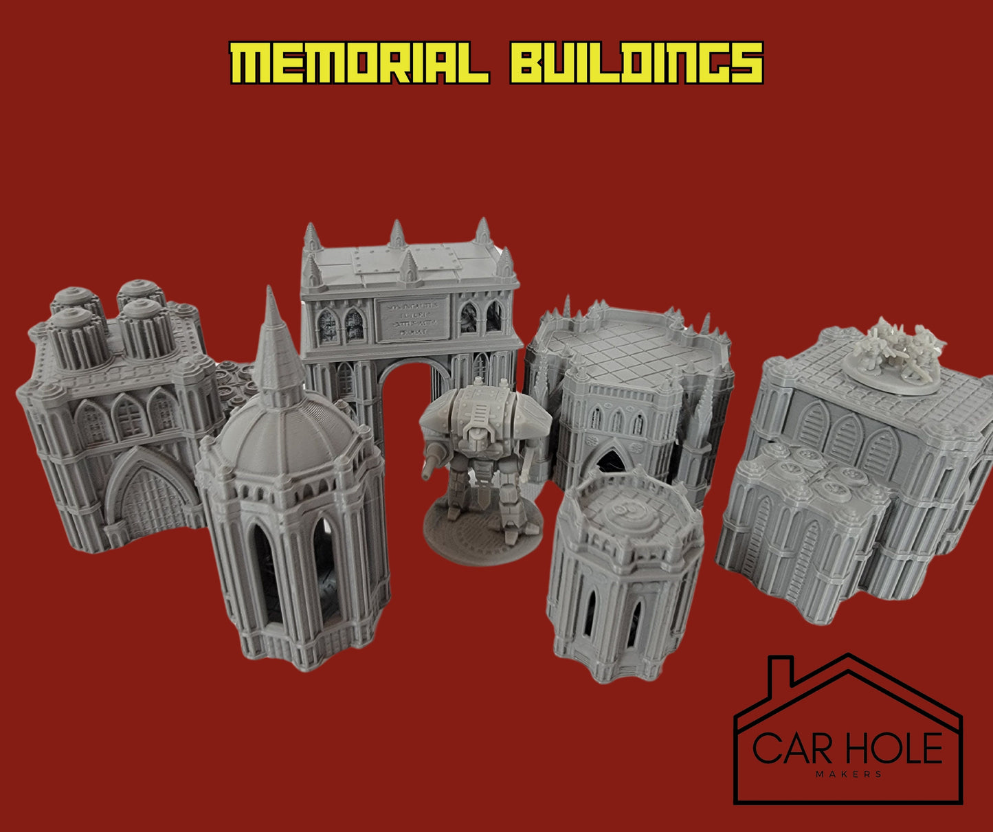 EPIC Wargame Terrain: Imperial Capital Monuments (Fits 6mm and 8mm scale games) Colossal Statues, Memorial Buildings, Archways, Gazebos