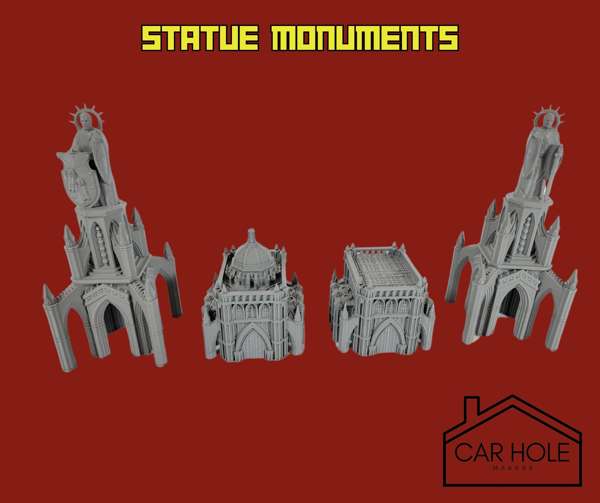 EPIC Wargame Terrain: Imperial Capital Monuments (Fits 6mm and 8mm scale games) Colossal Statues, Memorial Buildings, Archways, Gazebos