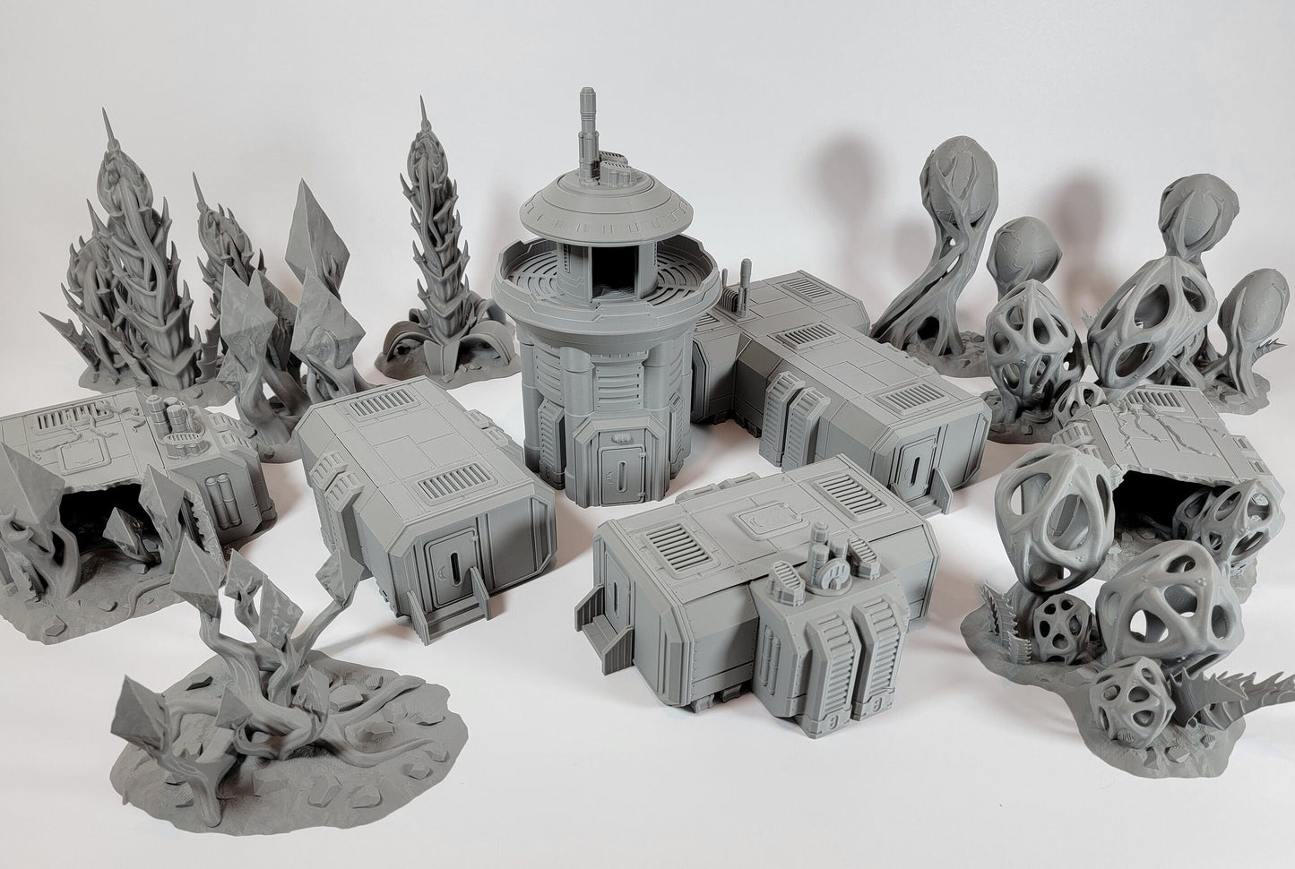 Jungle Death world Sci-Fi Terrain: Research Station Alien Forest - 28-32mm Scale