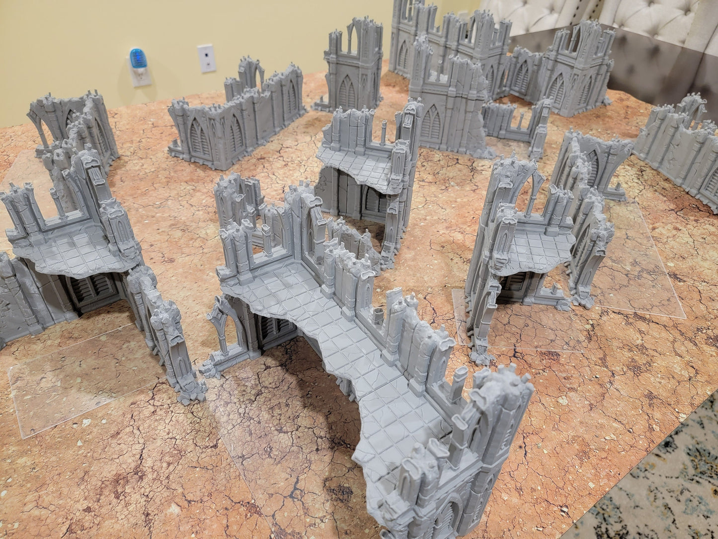 3D Printed 40k Terrain Set: Ruins for 28mm Miniatures