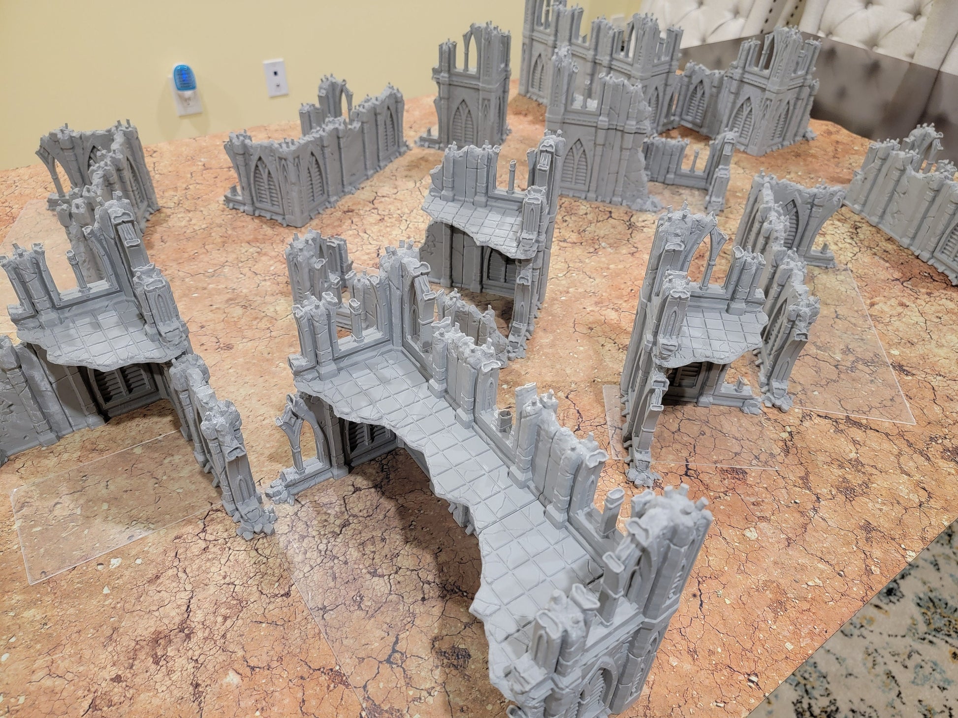 3D Printed 40k Terrain Set: Ruins for 28mm Miniatures