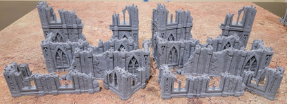 3D Printed 40k Terrain Set: Ruins for 28mm Miniatures